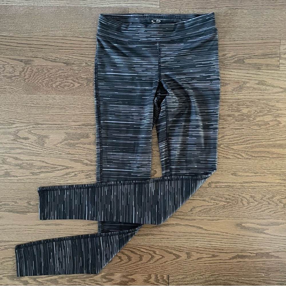 Champion Duo Dry Leggings - Athletic Pants - Grey Black Mix